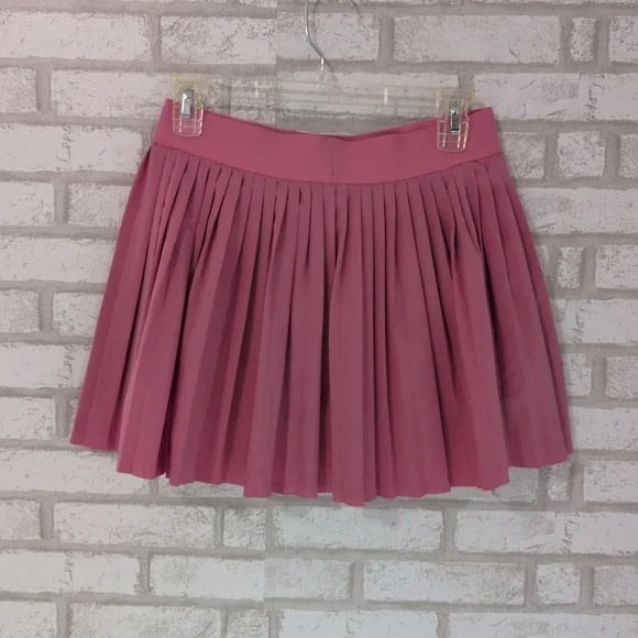 Altar'd State As Revival Activewear Pink Pleated Tennis Mini Skirt Skort - Picture 4 of 7